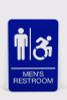 Ada Sign, Men's Restroom, 6 x 9, Blue Face, White Graphics