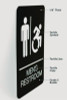Ada Sign, Men's Restroom, 6 x 9, Black Face, White Graphics