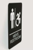 Ada Sign, Men's Restroom, 6 x 9, Black Face, White Graphics