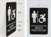 Ada Sign, Men's Restroom, 6 x 9, Black Face, White Graphics