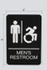 Ada Sign, Men's Restroom, 6 x 9, Black Face, White Graphics