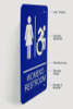 Ada Sign, Women's Restroom, 6 x 9, Blue Face, White Graphics