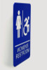 Ada Sign, Women's Restroom, 6 x 9, Blue Face, White Graphics