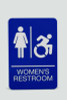 Ada Sign, Women's Restroom, 6 x 9, Blue Face, White Graphics