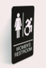Ada Sign, Women's Restroom, 6 x 9, Black Face, White Graphics