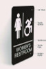 Ada Sign, Women's Restroom, 6 x 9, Black Face, White Graphics