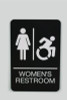 Ada Sign, Women's Restroom, 6 x 9, Black Face, White Graphics