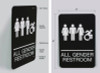Ada Sign, All Gender Restroom, 6 x 9, Black Face, White Graphics