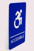 Ada Sign, Accessible, 6 x 9, Blue Face, White Graphics