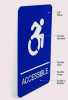 Ada Sign, Accessible, 6 x 9, Blue Face, White Graphics