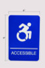 Ada Sign, Accessible, 6 x 9, Blue Face, White Graphics