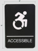 Ada Sign, Accessible, 6 x 9, Black Face, White Graphics