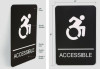 Ada Sign, Accessible, 6 x 9, Black Face, White Graphics