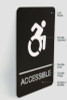 Ada Sign, Accessible, 6 x 9, Black Face, White Graphics