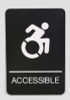 Ada Sign, Accessible, 6 x 9, Black Face, White Graphics