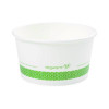 Soup Containers, 12 Oz, 4.5" Diameter x 2.5" h, White/Green, Paper, 500/Carton