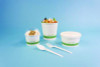 Soup Containers, 12 Oz, 4.5" Diameter x 2.5" h, White/Green, Paper, 500/Carton
