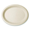 Nourish Molded Fiber Tableware, Compostable, Platter, Sugarcane, 8 x 10, White, 500/Carton