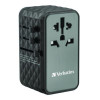 Uta-06 Gan Iii Universal Travel Adapter, (2) Usb-A/(2) Usb-C/Quick Charge 4+