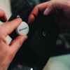 My Finder Bluetooth Coin Tracker For Apple Ios, Black/White, 2/Pack