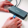 Usb-C Pro Docking Station 15-In-1, Audio/Displayport/Hdmi/Micro Sd/Rj45/Sd/Usb-A/Usb-C, Gray