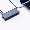 Usb-C Pro Docking Station 15-In-1, Audio/Displayport/Hdmi/Micro Sd/Rj45/Sd/Usb-A/Usb-C, Gray