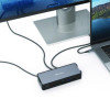 Usb-C Pro Docking Station 15-In-1, Audio/Displayport/Hdmi/Micro Sd/Rj45/Sd/Usb-A/Usb-C, Gray