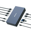 Usb-C Pro Docking Station 17-In-1, Audio/Displayport/Hdmi/Micro Sd/Rj45/Sd/Usb-A/Usb-C, Gray