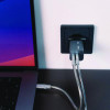 35 W 2-Port Gan Wall Charger, Black/Gray