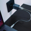 35 W 2-Port Gan Wall Charger, Black/Gray
