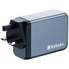 240 W 4-Port Gan Wall Charger, Black/Gray
