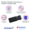 Pinstripe Usb 3.2 Flash Drive, 128 Gb, Black