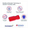 Pinstripe Usb 2.0 Flash Drive, 64 Gb, Caribbean Blue/Red, 2/Pack