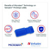 Pinstripe Usb 2.0 Flash Drive, 128 Gb, Blue/Red, 2/Pack