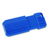 Pinstripe Usb 2.0 Flash Drive, 128 Gb, Blue/Red, 2/Pack