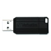 Pinstripe Usb 2.0 Flash Drive, 64 Gb, Black, 10/Pack