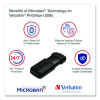Pinstripe Usb 2.0 Flash Drive, 64 Gb, Black, 10/Pack