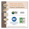 Fiber Plates, 3-Compartment, Paper, 9" Dia, Natural, 1,000/Carton