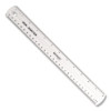 Transparent Shatter-Resistant Plastic Ruler, Standard/Metric, 12" Long, Clear