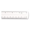 Transparent Shatter-Resistant Plastic Ruler, Standard/Metric, 12" Long, Clear