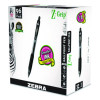 Z-Grip Ballpoint Pen, Retractable, Medium, 1 Mm, Black Ink, Clear/Black Barrel, 96/Pack