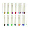 Clickart Porous Point Pen, Retractable, Fine 0.6 Mm, Assorted Ink Colors, White Barrel, 36/Pack