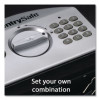 P008e Portable Electronic Security Safe, 0.08 Cu Ft, 10 X 7.9 X 2.9, Black/Silver