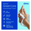 Hard Roll Paper Towels With Premium Absorbency Pockets With Colored Core, Green Core, 1-Ply, 7.5" x 700 Ft, White, 6 Rolls/Ct