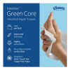 Hard Roll Paper Towels With Premium Absorbency Pockets With Colored Core, Green Core, 1-Ply, 7.5" x 700 Ft, White, 6 Rolls/Ct