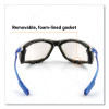 Virtua Ccs Protective Eyewear With Foam Gasket, Blue Half Frame, Clear Dual Lens