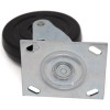 5-Inch Swivel Plate Caster, Black
