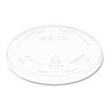 Plastic Flat Cold Cup Lid, No Straw Slot, Fits 9 Oz To 10 Oz Cold Cups, Plastic, Clear, 1,000/Carton
