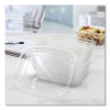Clearpac Clear Container Lids, Flat, 4.9 x 5.9, Clear, Plastic, 63/Pack, 16 Packs/Carton