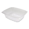 Clearpac Containers, 24 Oz, 6.5 x 7.5 x 2, Clear, Plastic, 63/Pack, 8 Pack/Carton